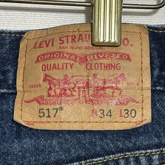 Levis 517 Jeans Mens 34x30 RUNS SMALL Boot Cut Cowboy Rodeo Rancher Red Tab - Picture 12 of 14